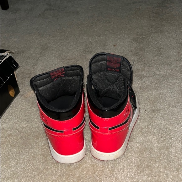 Nike Air Black and Red High-Top Sneakers - Picture 4 of 7